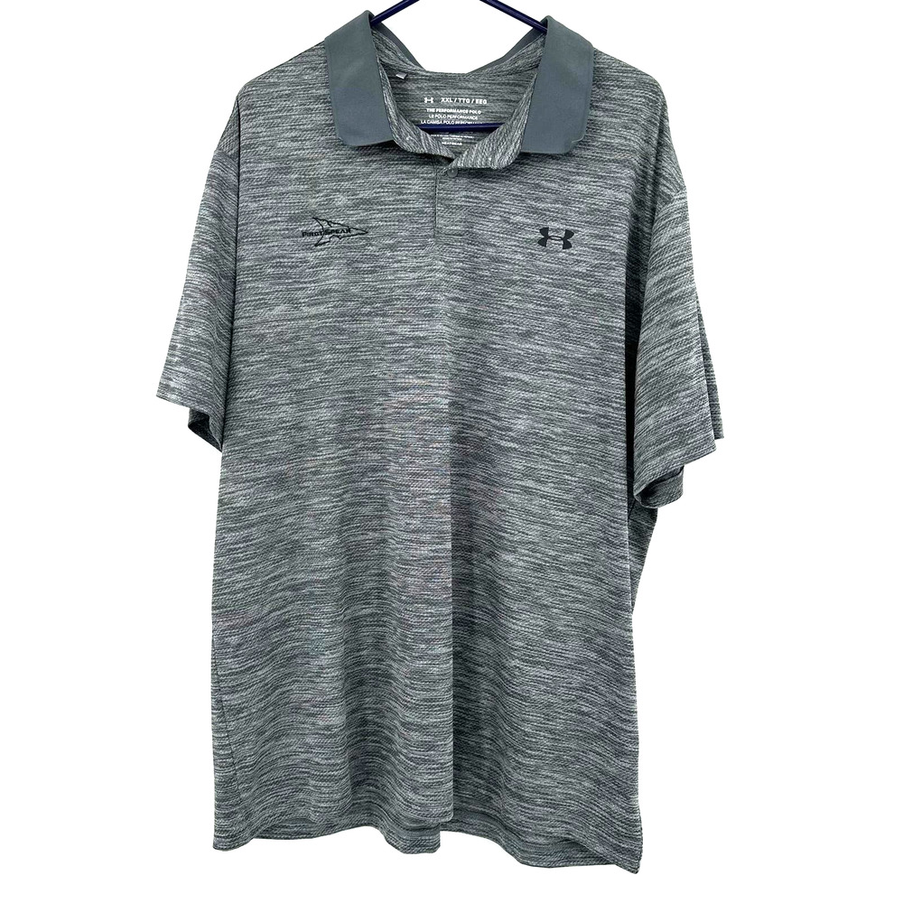 Under Armour mens size XXL the performance polo gray‎ embroidered
